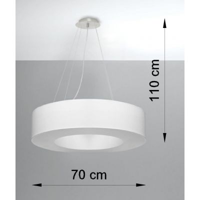 Sollux Żyrandol SATURNO 70 biały SL.0751 (SL.0751)