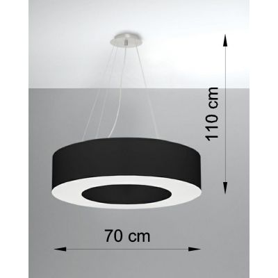 Sollux Żyrandol SATURNO 70 czarny SL.0752 (SL.0752)