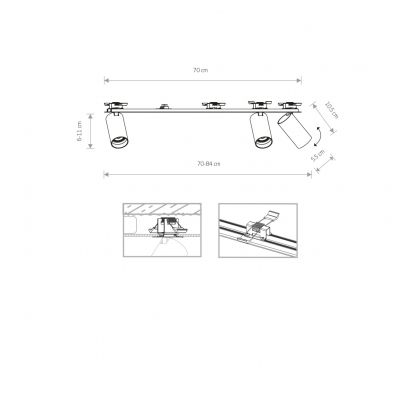 Nowodvorski LAMPA SUFITOWA REFLEKTOR SPOT MONO (7746)