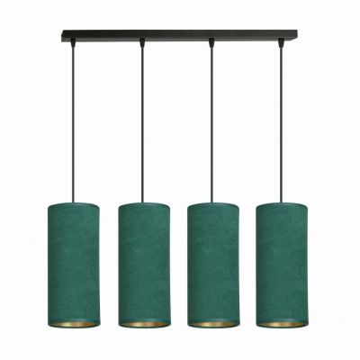 Emibig lampa wisząca Bente 4 4xE27 zielono/czarna 1058/4 (1058/4)