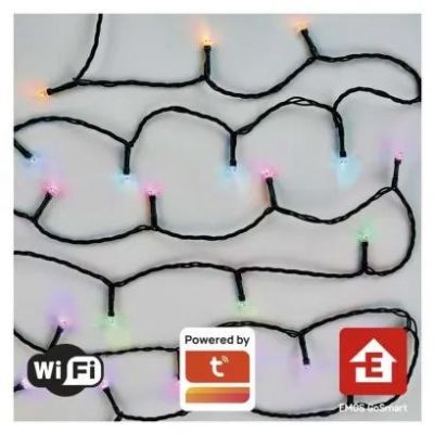 GoSmart lampki choinkowe 80LED 8m RGB czarny przewód 64 programów IP44 Wi-Fi (D4ZR01)