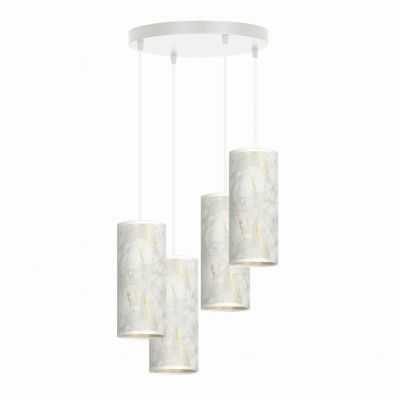 Emibig lampa wisząca Karli 4 Premium 4xE27 biało/złota 1057/4PREM (1057/4PREM)