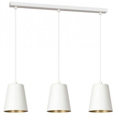 Emibig lampa wisząca MILAGRO 3 WHITE / GOLD E27 60W MAX 414/3 (414/3)