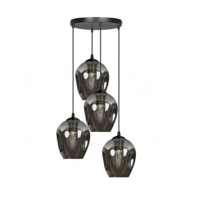 Emibig lampa wisząca Istar 4 4xE27 czarna 680/4PREM (680/4PREM)