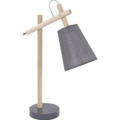 TK-Lighting lampa biurkowa VAIO GREY naturalne drewno/szary 1xE27 668 (668)
