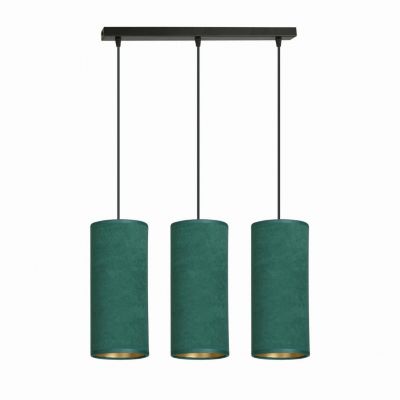 Emibig lampa wisząca Bente 3 3xE27 zielono/czarna 1058/3 (1058/3)