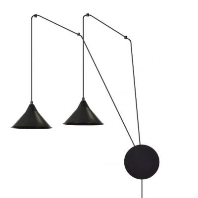 Emibig lampa wisząca ABRAMO 2 BLACK E-27 60W MAX 160/2 (160/2)