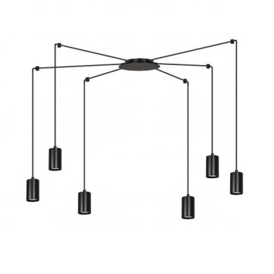 Emibig lampa wisząca Traker 6 6xGU10 czarna 524/6 (524/6)