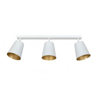 Emibig lampa wisząca PRISM 3 WHITE / GOLD E27 60W MAX 407/3 (407/3)