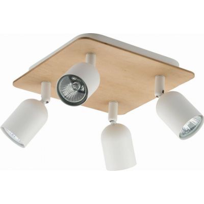 TK Lighting plafon (reflektorki) Top Wood 4xGU10 drewniano/biały 3297 (3297)