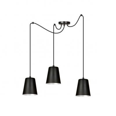 Emibig lampa wisząca LINK 3 BLACK / WHITE E27 60W MAX 454/3 (454/3)