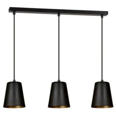 Emibig lampa wisząca MILAGRO 3 BLACK / GOLD E27 60W MAX 415/3 (415/3)