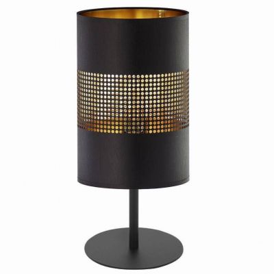 TK-Lighting lampka nocna Bogart Black 1xE27 max 60W czarna/złota (5058)