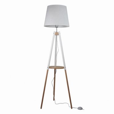 TK-Lighting lampa podłogowa VAIO WHITE naturalne drewno/biały 1xE27 698 (698)