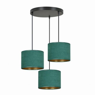 Emibig lampa wisząca HILDE 3 BL PREMIUM GREEN E27 60W MAX 1051/3PREM (1051/3PREM)