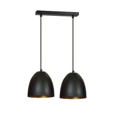 Emibig lampa wisząca LENOX 2 BLACK / GOLD E27 60W MAX 410/2 (410/2)