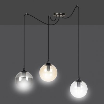 Emibig lampa wisząca Gigi 3 3xE14 czarna 939/3 (939/3)