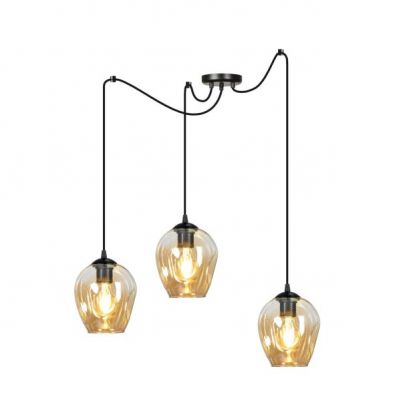 Emibig lampa wisząca Level 3 3xE27 czarna 758/3 (758/3)