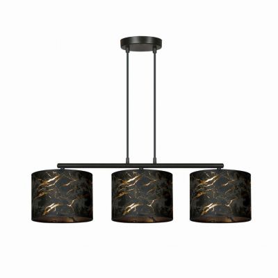 Emibig lampa wisząca BRODDI 3 BL MARBEL BLACK E27 60W MAX 1048/3 (1048/3)