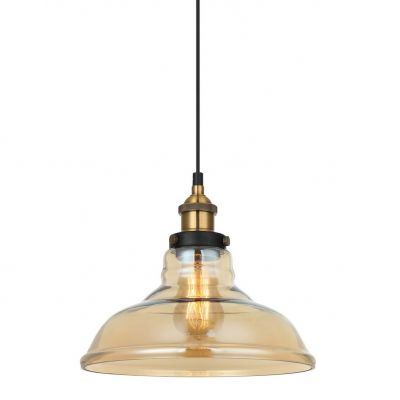 ITALUX lampa wisząca Hubert E27 40W 220-240V IP20 kolor - czarny, złoty (MDM-2381/1 GD+AMB)