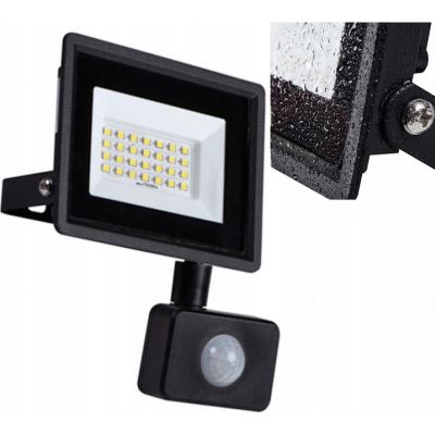 Naświetlacz LED z czujnikiem ruchu zewnętrzny neutralny 20W 1700lm MILEDO (31398)