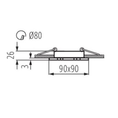 Oprawa punktowa 1x50W GX5,3 IIIkl. 12V IP20 SEIDY CT-DTL50-B kwadratowa czarna 18289 KANLUX (18289)