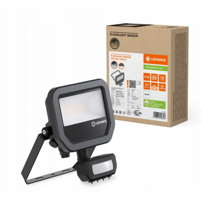 Naświetlacz LED z czujnikiem ruchu FLOODLIGHT sensor PFM G4 6W8W IP65 4000K 145lm/W czarny LEDVANCE (4099854306808)