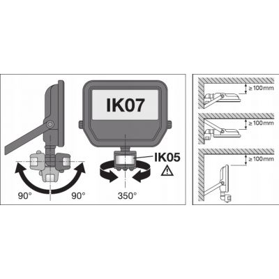 Naświetlacz halogen lampa LED 10W 4000K projektor czujnik ruchu czarny LEDVANCE (4058075460874)