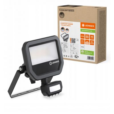 Naświetlacz LED z czujnikiem ruchu FLOODLIGHT 11W17W IP65 4000K 145lm czarny LEDVANCE (4099854309526)