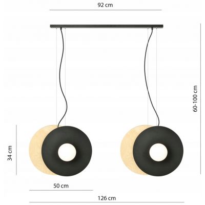 Emibig Lampa wisząca SOHO  4 BL OPAL E14 10W MAX LED 1303/4 (1303/4)