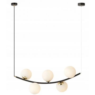 Emibig Lampa wisząca RITZ 5 BL OPAL E14 10W MAX LED 1298/5 (1298/5)