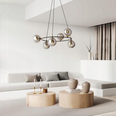 Lampa wisząca AZURA 6 BL GRAFIT E14 10W MAX LED 1294/6 EMIBIG (1294/6)