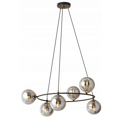 Lampa wisząca AZURA 6 BL GRAFIT E14 10W MAX LED 1294/6 EMIBIG (1294/6)