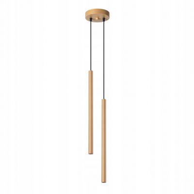 Nowoczesna lampa wisząca złota podwójna tuby regulowana G9 PASTELO 2 Sollux (SL.1305)