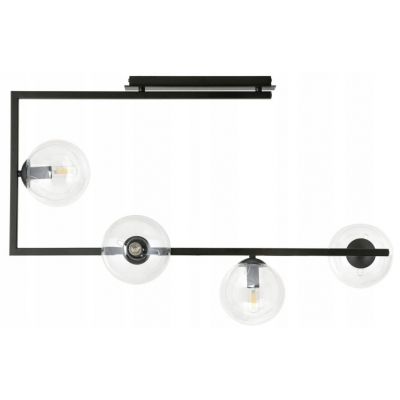 Emibig Lampa sufitowa SOMA 4 BL TRANSPARENT E14 10W MAX LED 1289/4 (1289/4)
