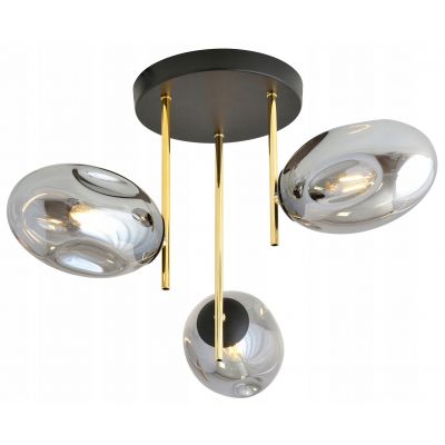Emibig Lampa sufitowa ARGO 3 BL GRAFIT E14 10W MAX LED 1274/3 (1274/3)