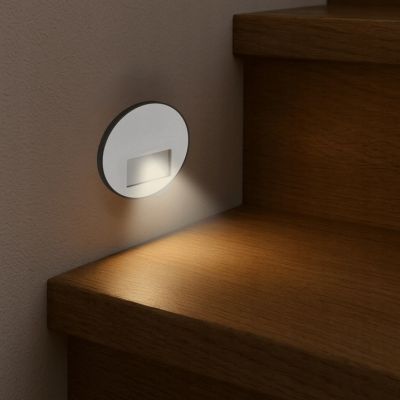 Oprawa schodowa LED okrągła lampa biała zmienna barwa 230V IDEUS (04859)