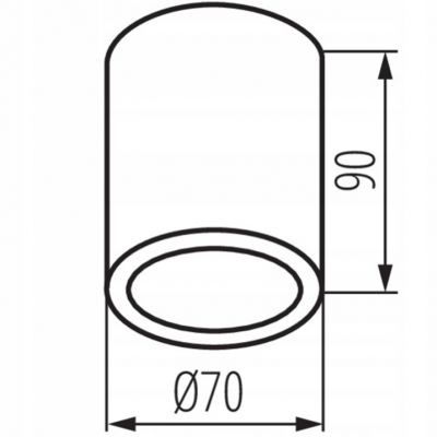 Oprawa natynkowa zewnętrzna tuba AQILO IP65 DSO-GR IP65 KANLUX (33362)
