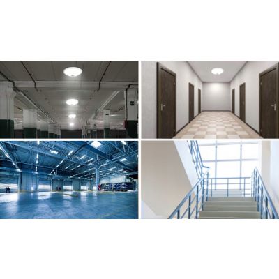 ZONDA LED EMERGENCY 12W/1,2W, plafon z czujnikiem ruchu, 800lm/80lm, IP20, 4000K, poliwęglan mleczny AD-PL-391WLPMR4 ORNO (AD-PL-391WLPMR4)