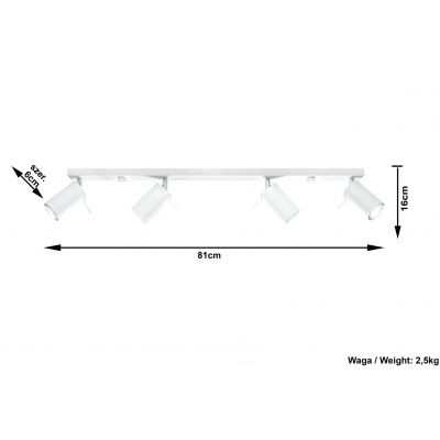 Sollux Plafon Ring 4L biały SL.0331 (SL.0331)