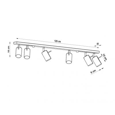 Sollux Plafon Ring 6L czarny SL.0334 (SL.0334)