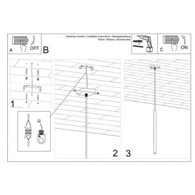 Sollux Lampa wisząca Pastelo 1 biała SL.0465 (SL.0465)