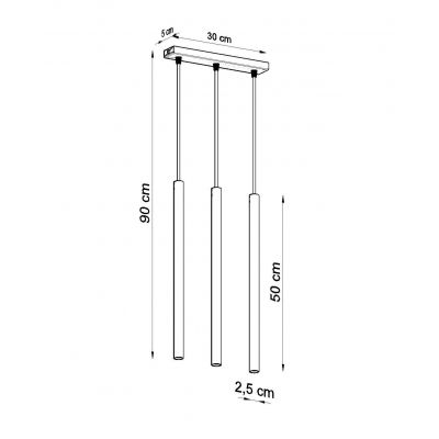 Sollux Lampa wisząca Pastelo 3 biała SL.0466 (SL.0466)