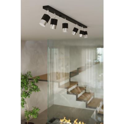 Lampa Plafon NERO 4 czarny/chrom SUFITOWA (SL.1067)