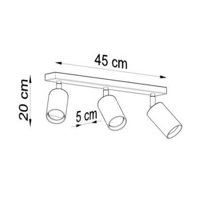 Sollux Plafon Berg 3 naturalne drewno SL.0703 (SL.0703)