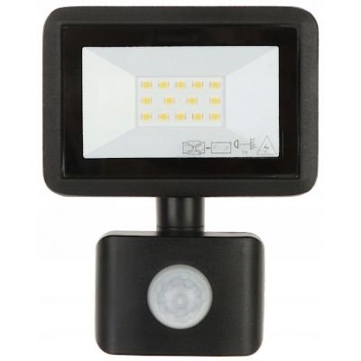 FARO S LED 10W naświetlacz z PIR, 800lm, IP44, 4000K, aluminium + szkło AD-NL-6252BLR4 ORNO (AD-NL-6252BLR4)