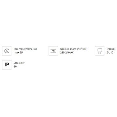 Oprawa wstropowa punktowa biało-złota MINI RITI GU10 W/G 27576 KANLUX (27576)