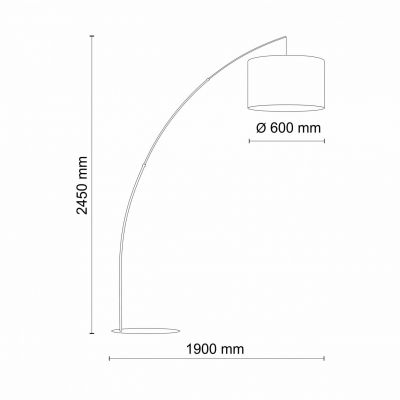 Lampa podłogowa MOBY kolor Czarny 5214 TK Lighting (5214)