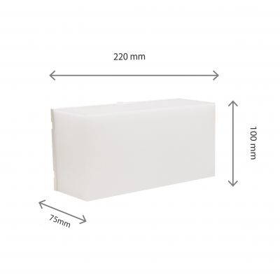 Lampa elewacyjna kinkiet SCATOLLO 8W ciepła/neutralna/zimna biel IP54 BIAŁY (SLI003037CCT_PW)