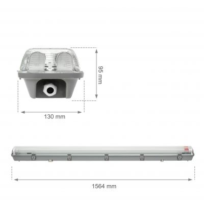 Oprawa hermetyczna LED tube 2x150cm IP65  SLI028016_SLIM Spectrum Led (SLI028016_SLIM)